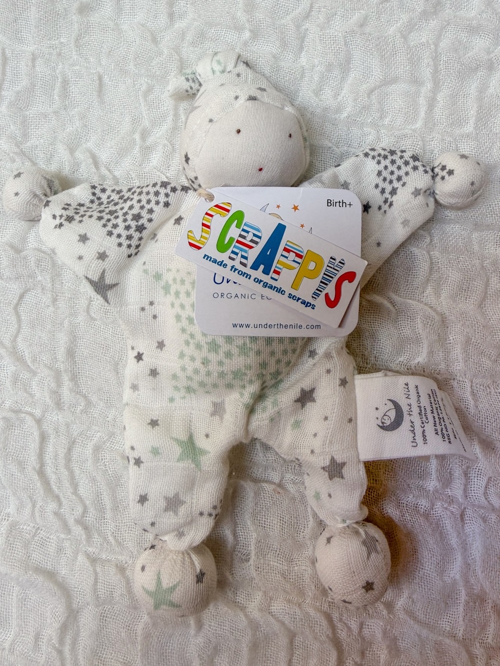 NWT Under the Nile Organic Cotton Baby Lovey